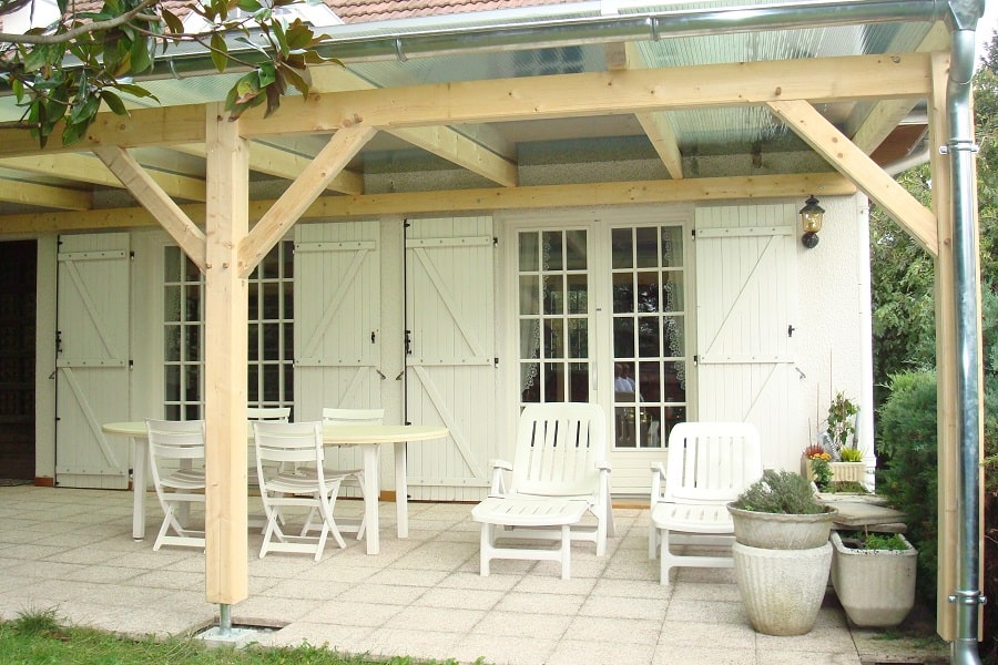 Charpente bois Couverture Polycarbonate