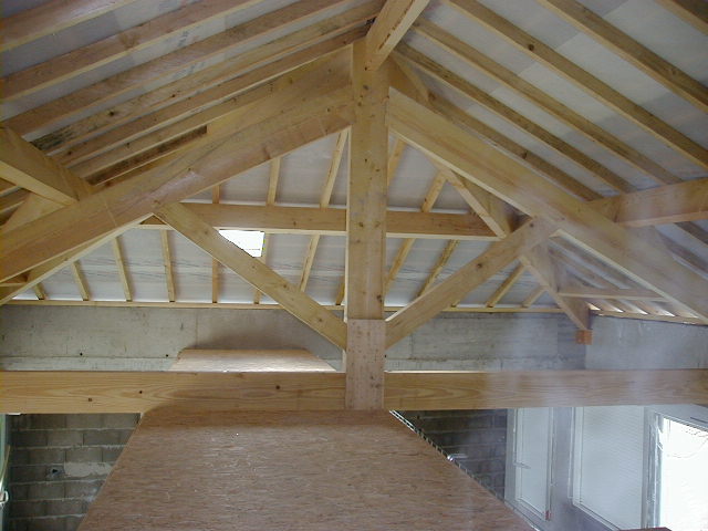 Charpente traditionnelle Préau Ecole