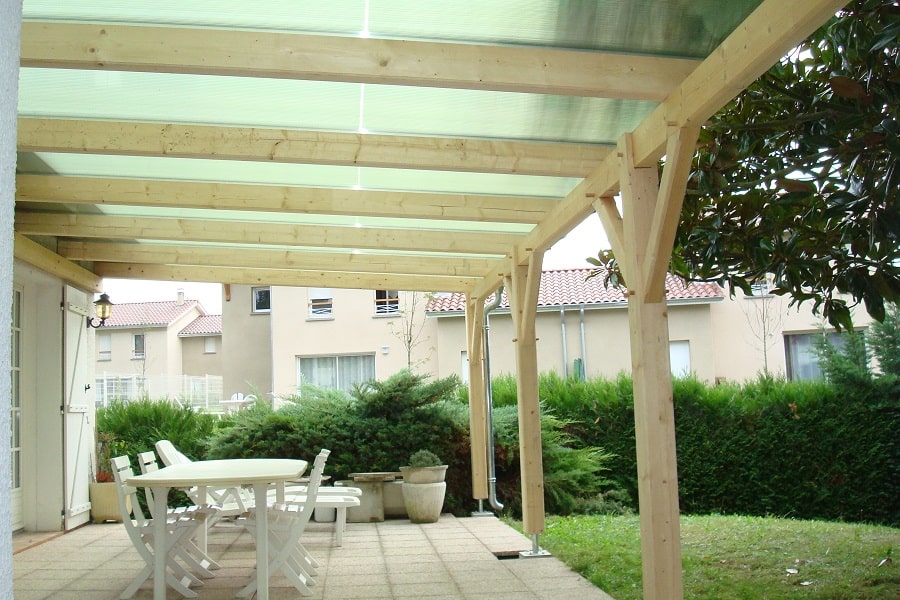 Charpente bois Couverture Polycarbonate