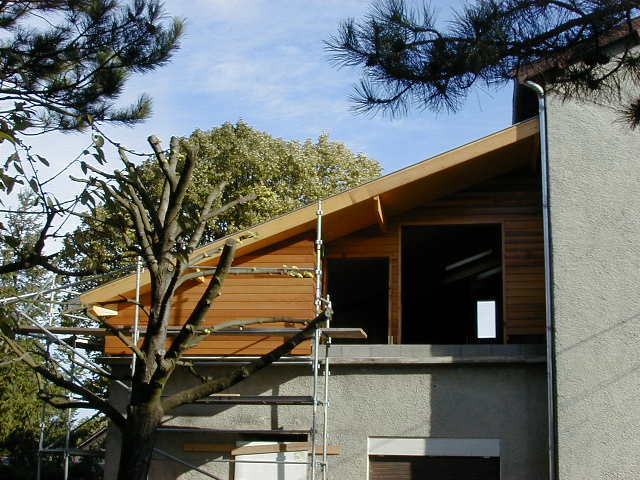 Surélévation en ossature bois Bardage RED CEDAR